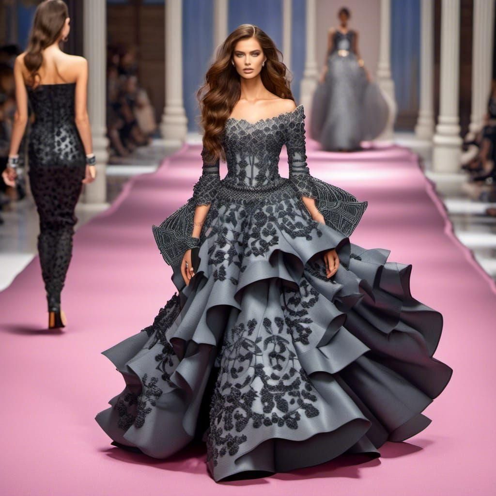 <lora:80s Supermodel:1.0> haute couture supermodel walking t...