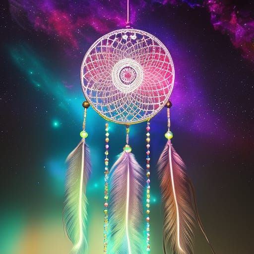 Dreamcatcher, magical portal to another world in the middle, spiritual ...