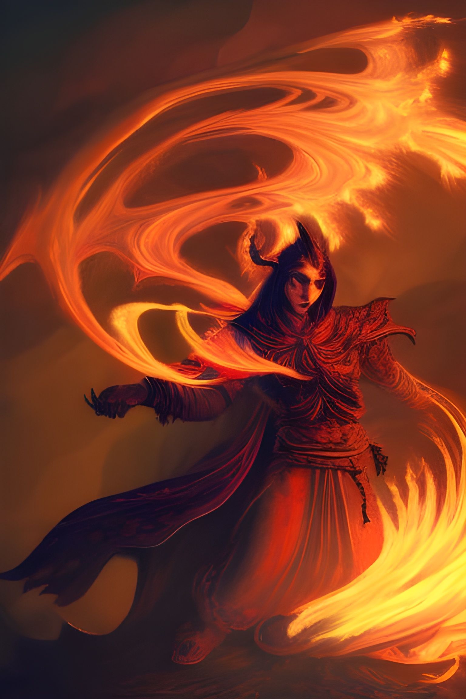 Fire dancer