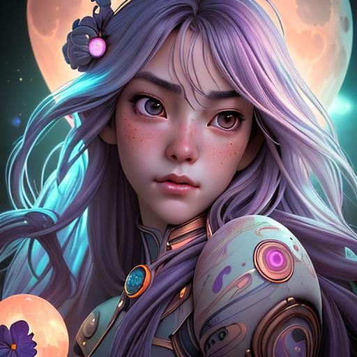 Moon Girl - AI Generated Artwork - NightCafe Creator