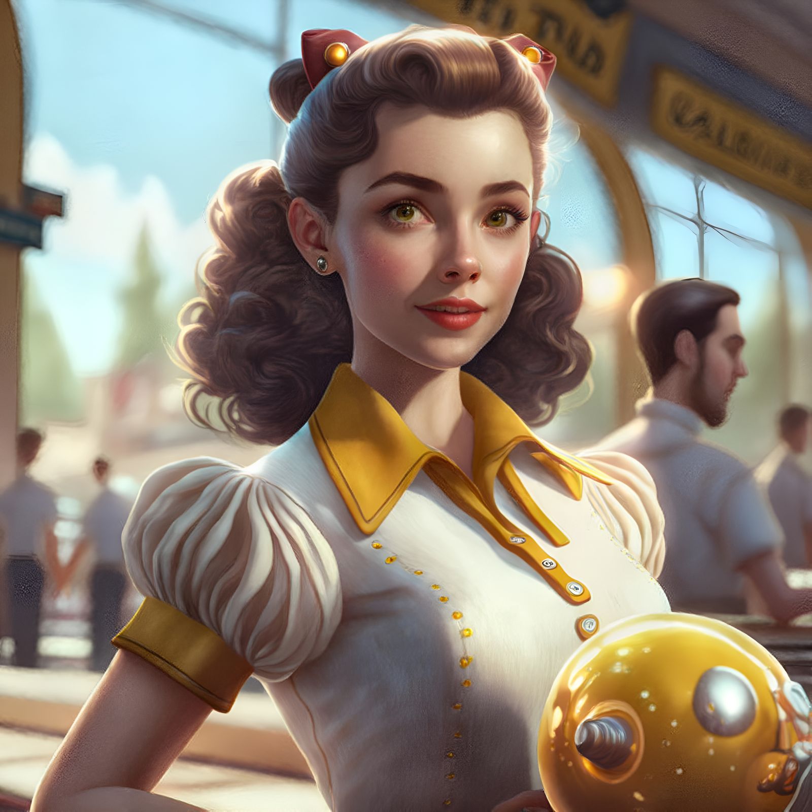 Midjourney Princess Sports: Bowlingbelle