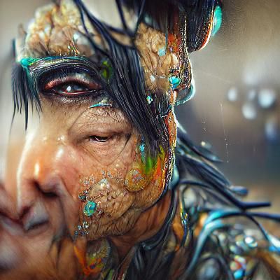 "(( a close up portrait of an amazingly Imran Khan covered i...