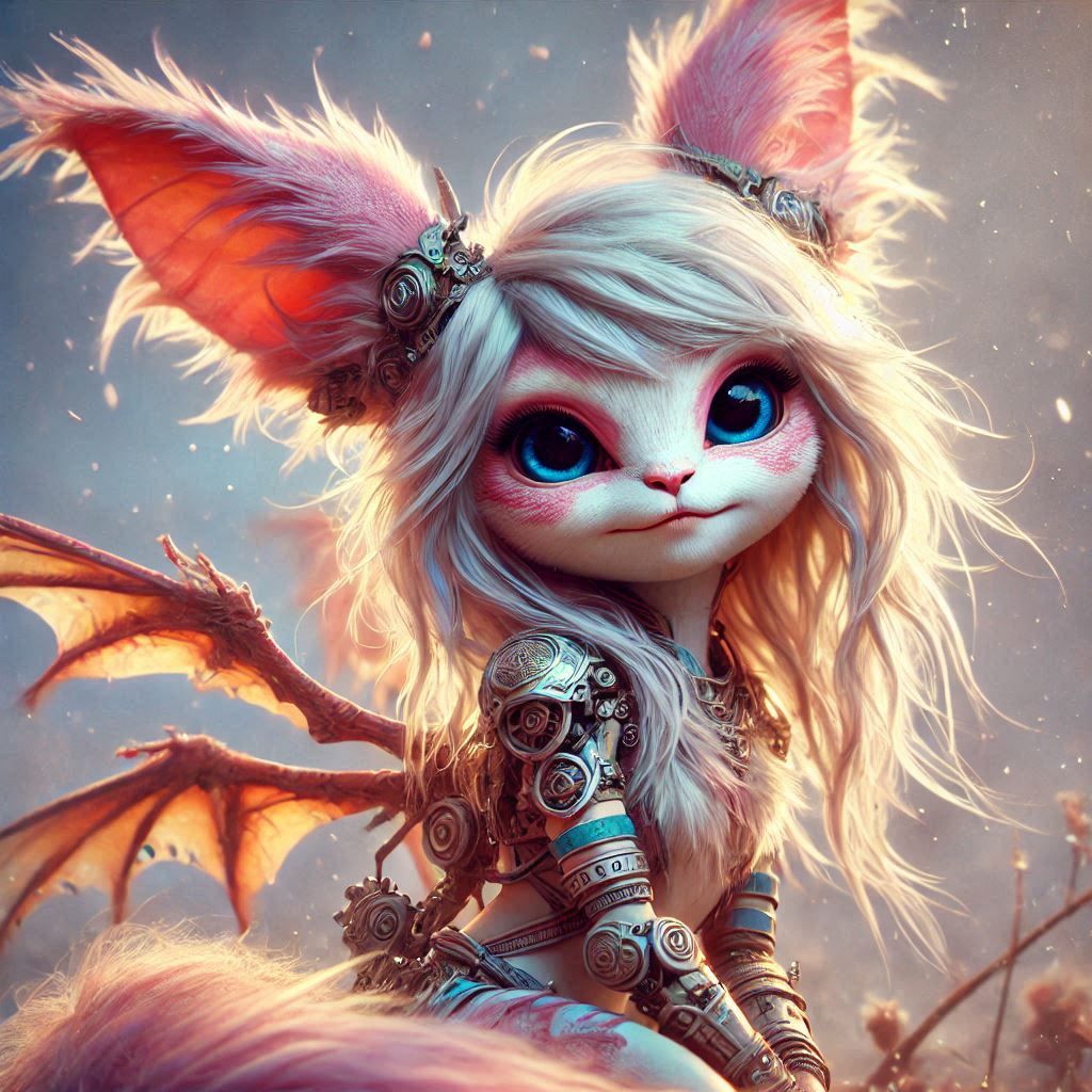 adorable fairy-tale fantasy creature portrait..