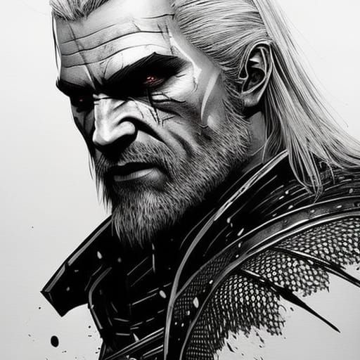 Geralt of Rivia Drawing, HD phone wallpaper | Peakpx