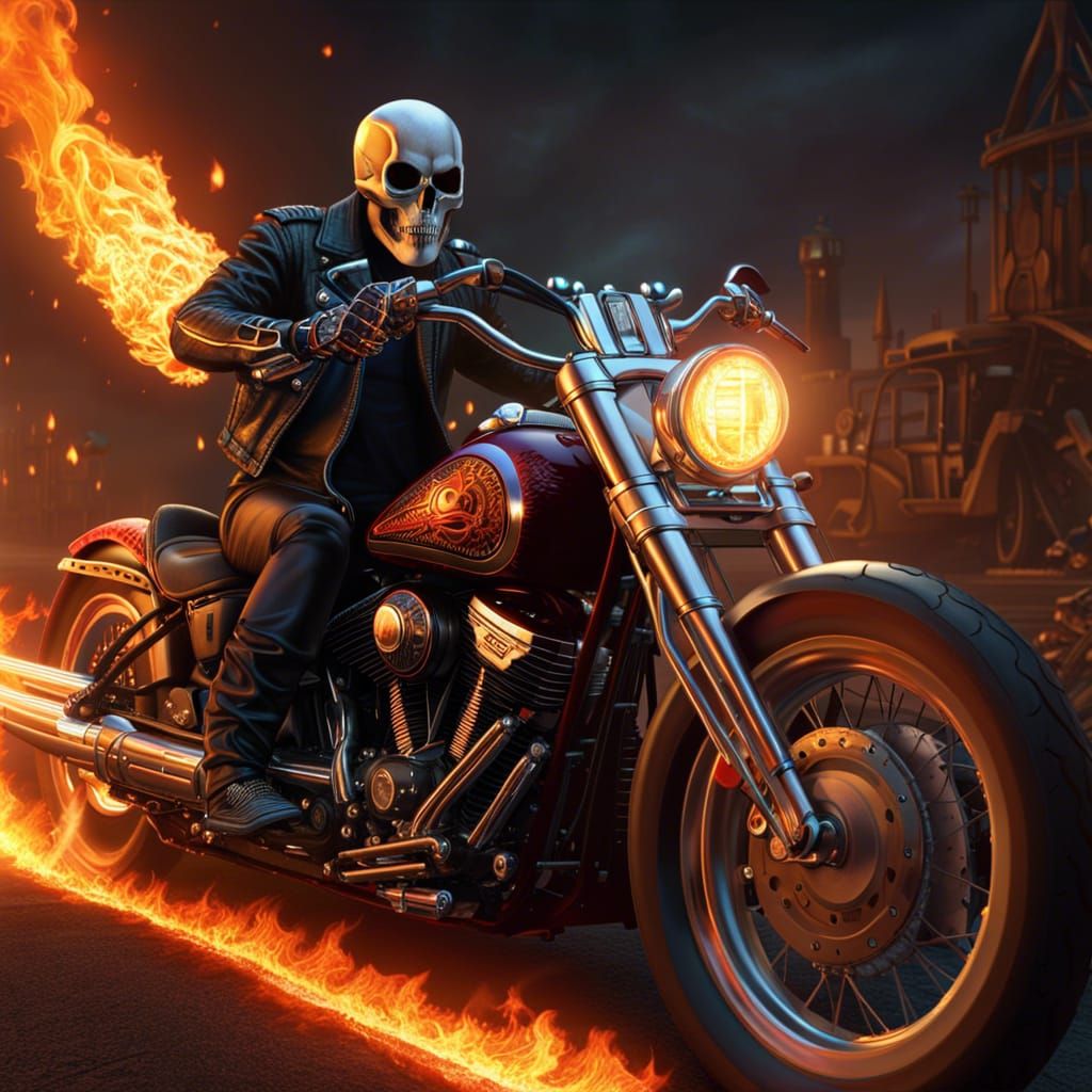 Ghost Rider - AI Generated Artwork - NightCafe Creator