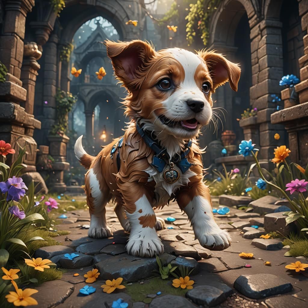 a playful puppy