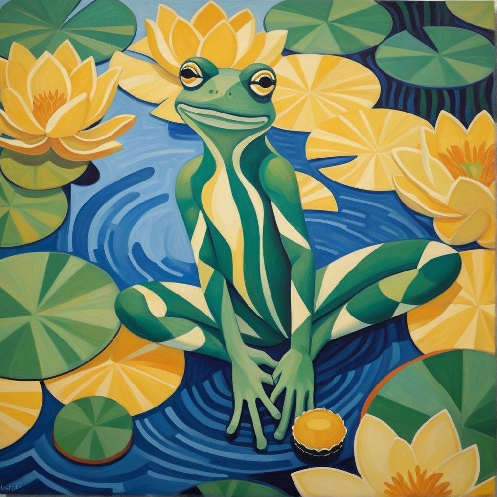 Surprised Frog #2 - Lotus Tranquility
