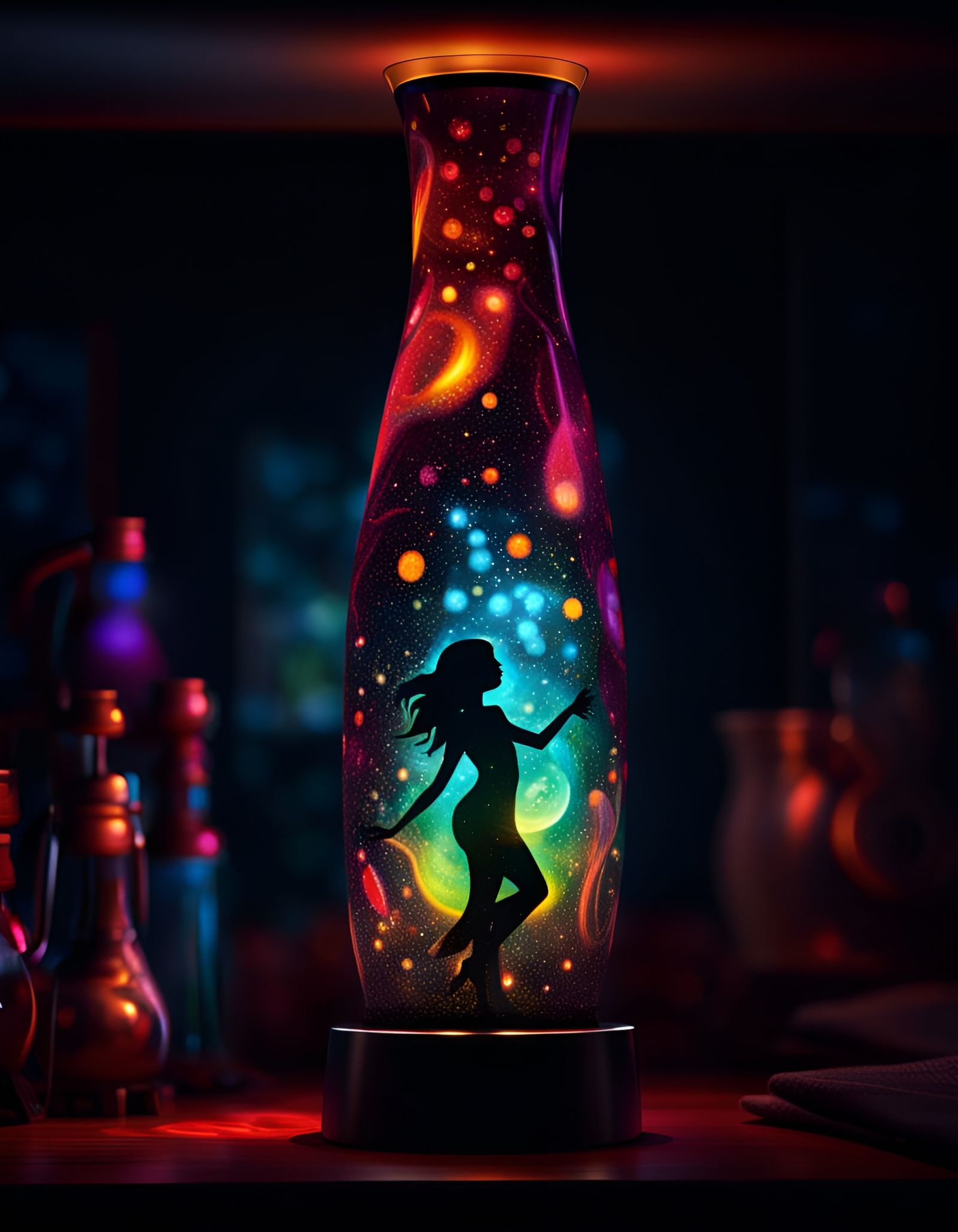 Lava lamp silhouette - AI Generated Artwork - NightCafe Creator