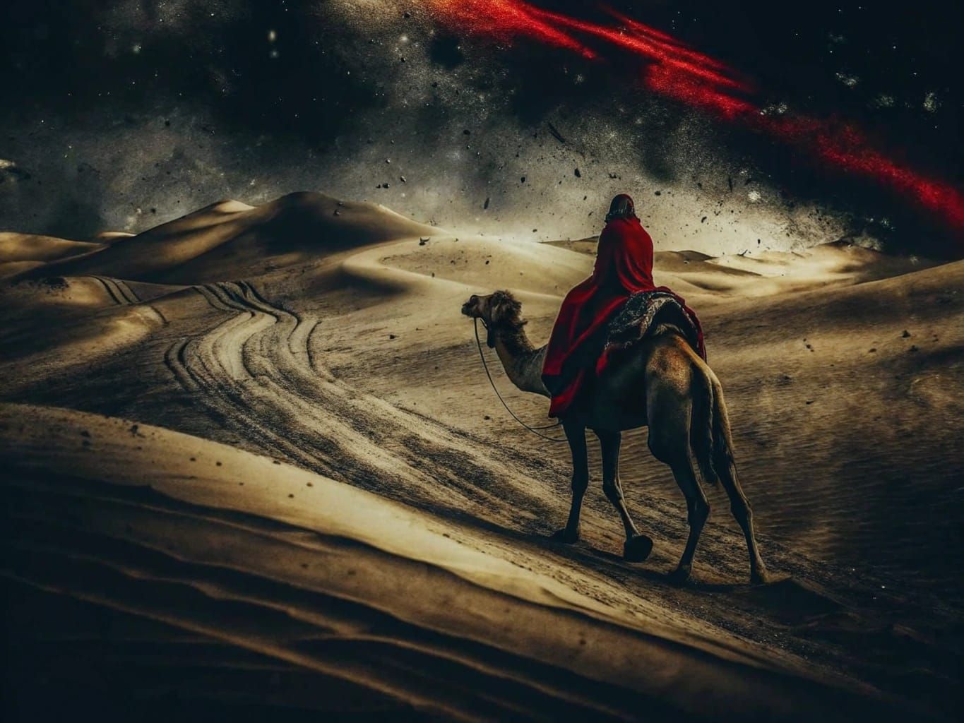 Riding in a desert storm