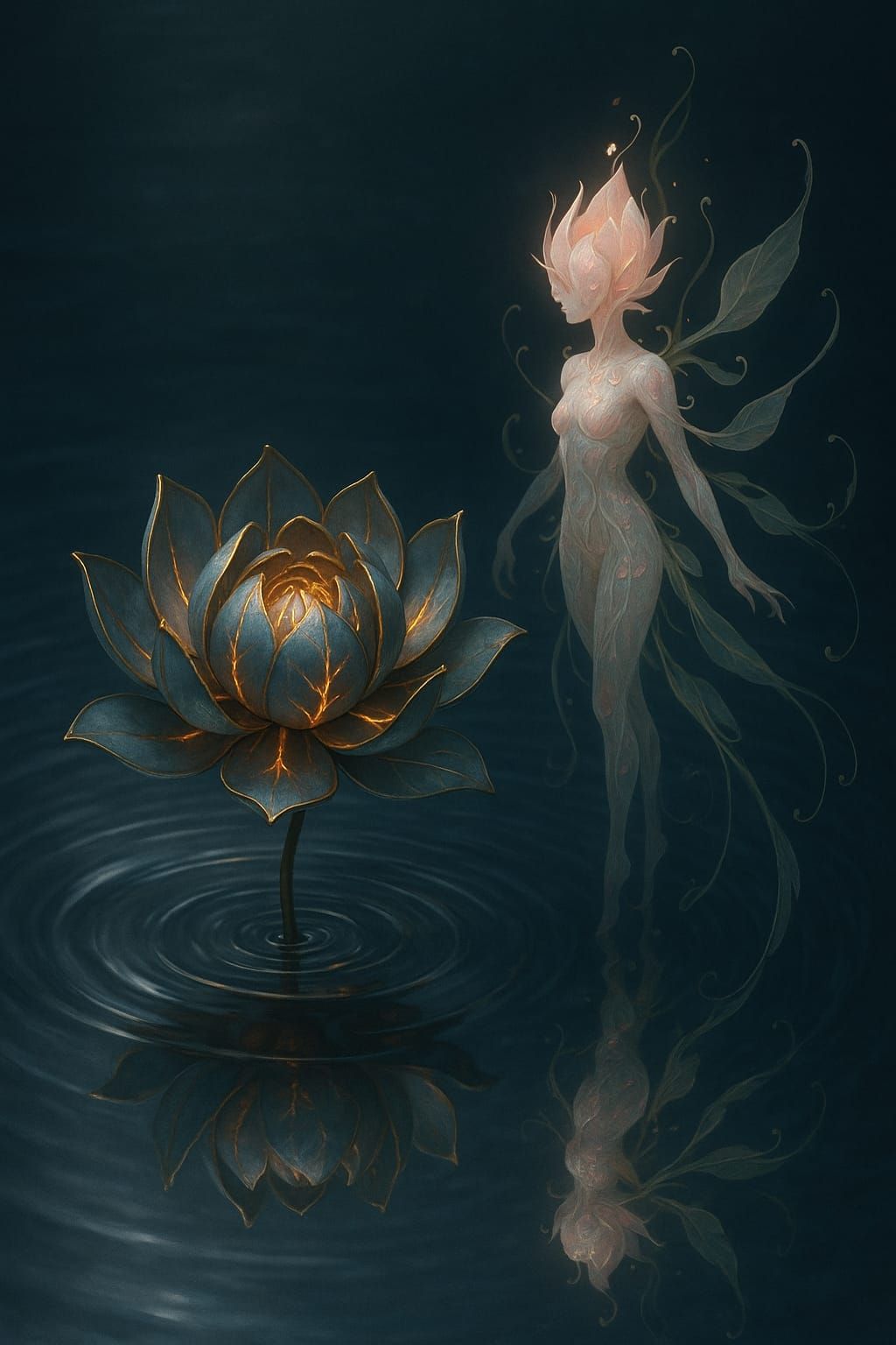 Élégance du lotus flottant