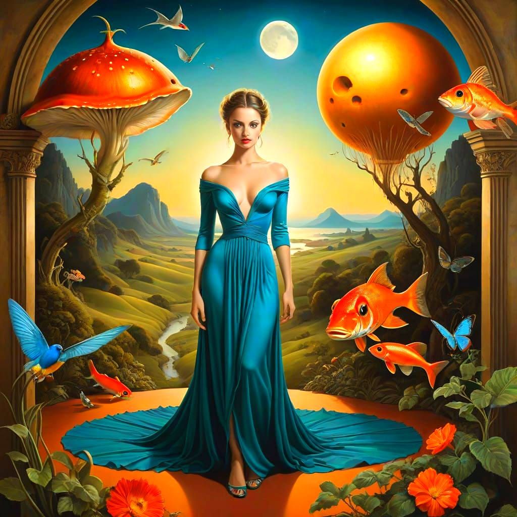 Ethereal Lady in a Dreamlike Realm