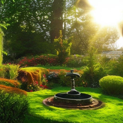 sun dial in a garden