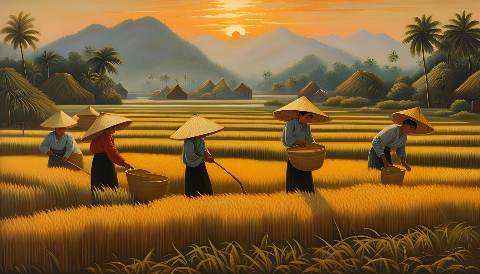 Welcome to the rice fields - AI Generated Artwork - NightCafe Creator