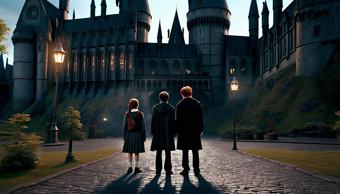 The sun rises. 18-year-old Daniel Radcliffe as Harry Potter,...