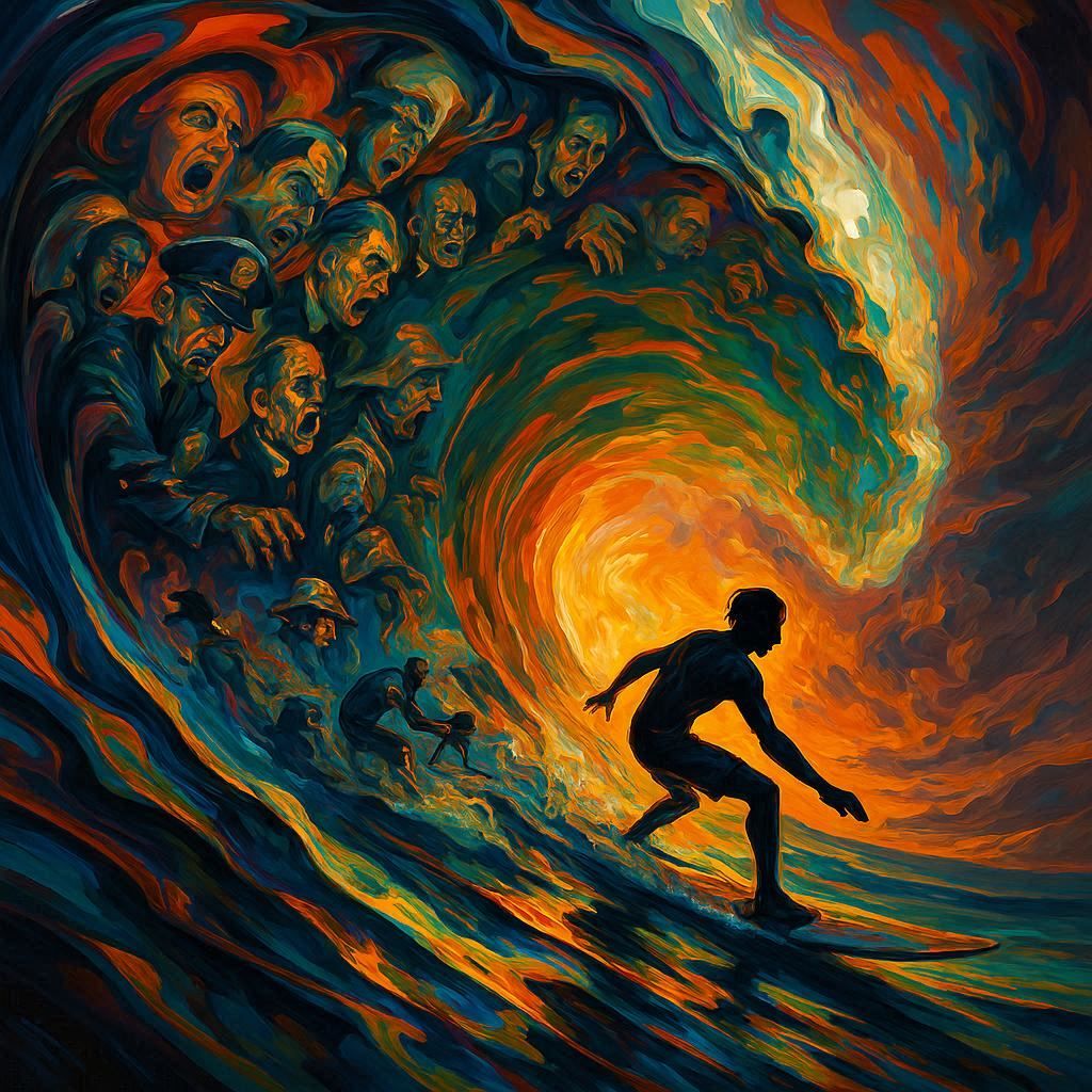 My whole life is this wave I drop into. Behind me, all this ...