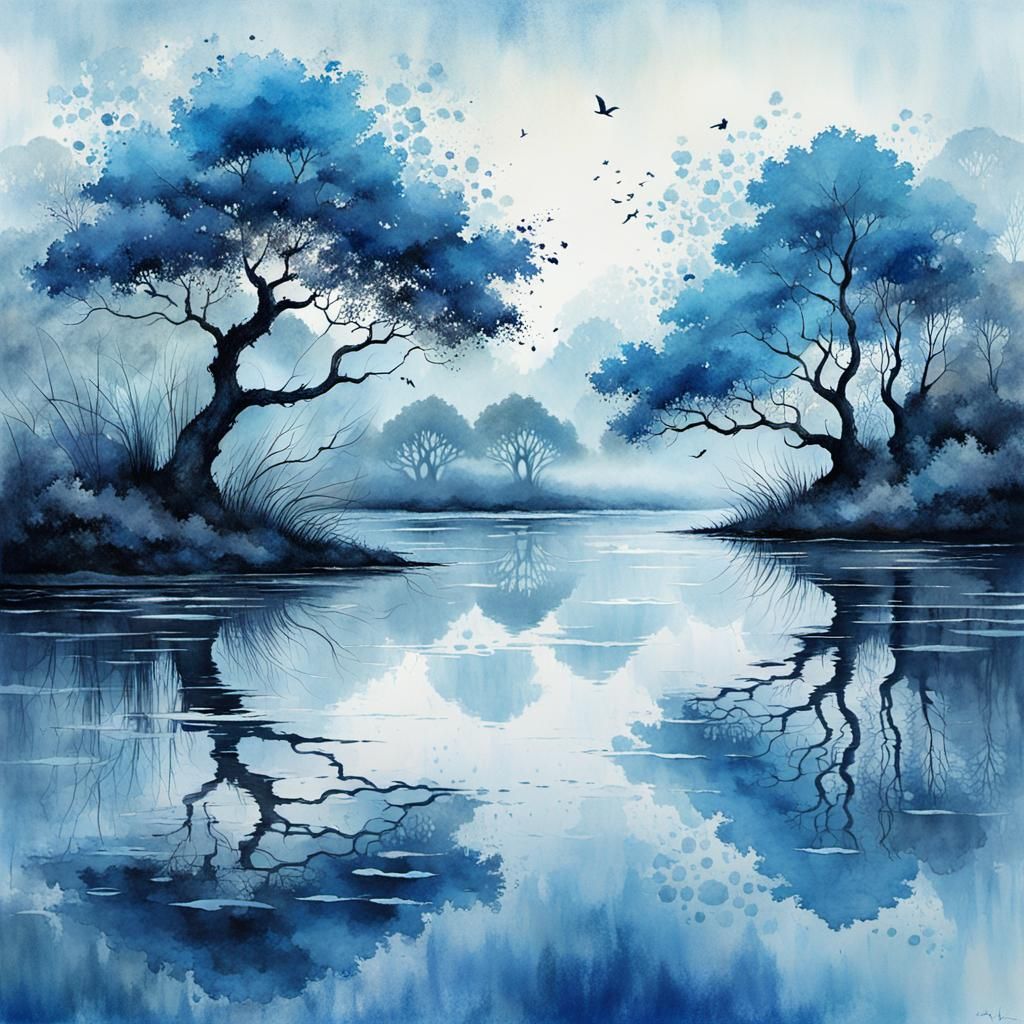 IN SHADES OF BLUE  by @WildPoppy