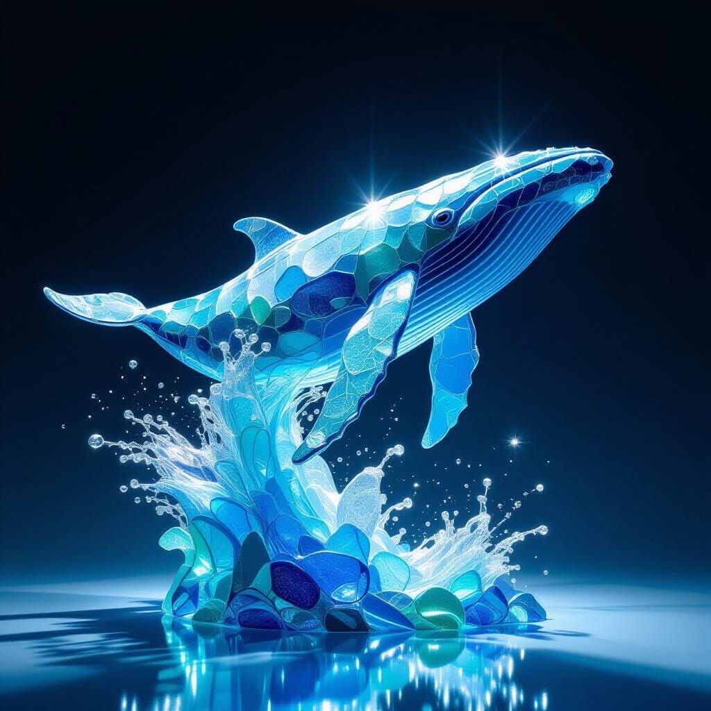 Sea Glass Whale  by @Cake