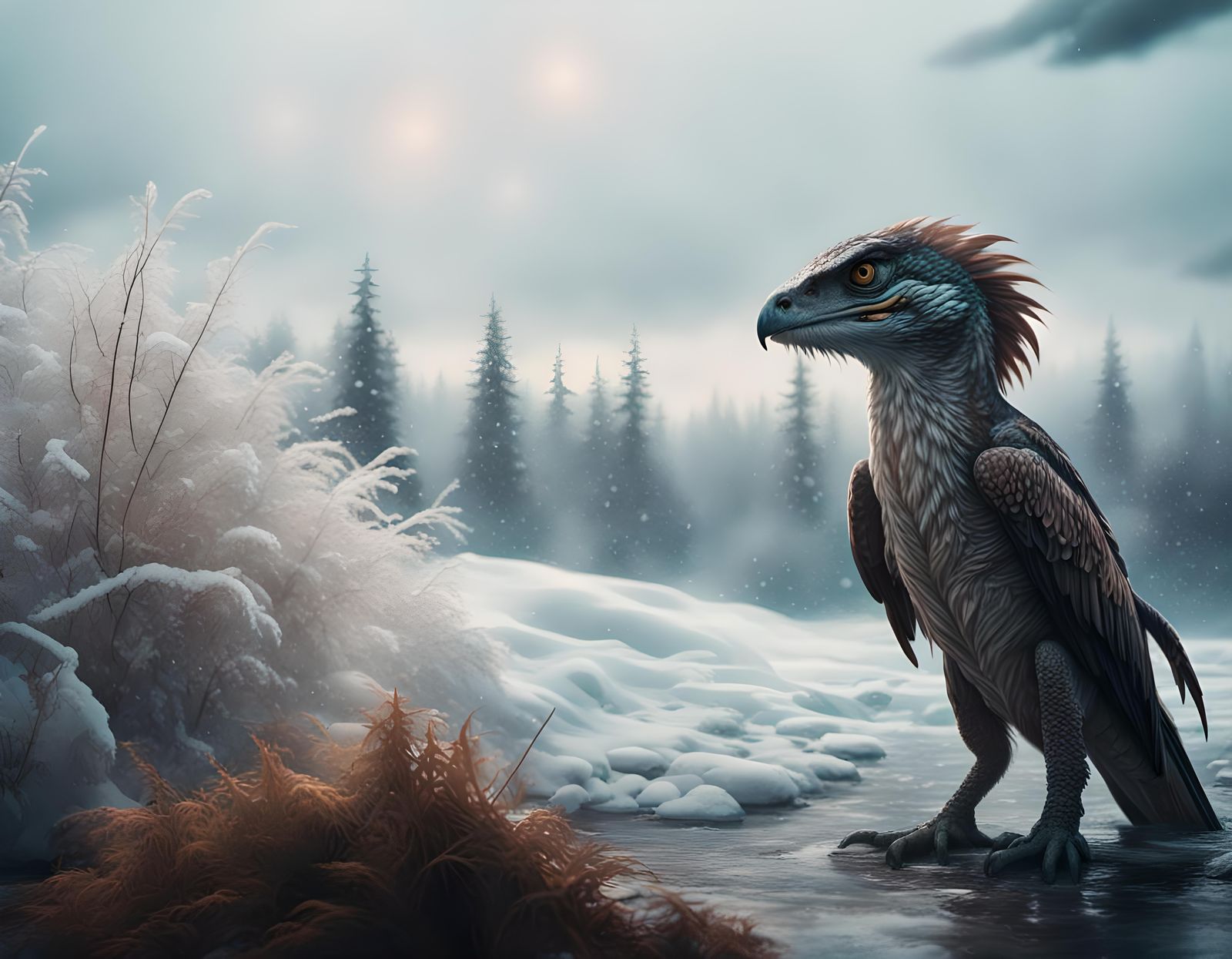 "Walk Out To Winter" Long Cold Lonely Winter Hyperrealistic,...