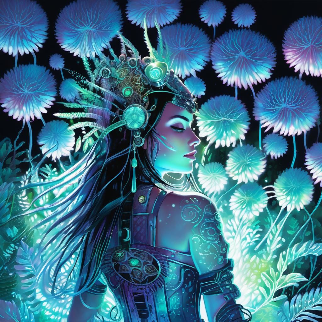 (Illustration of Strong Expression bioplants glistening pain...