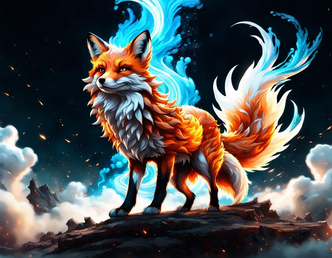 Two tail fox - AI Generated Artwork - NightCafe Creator