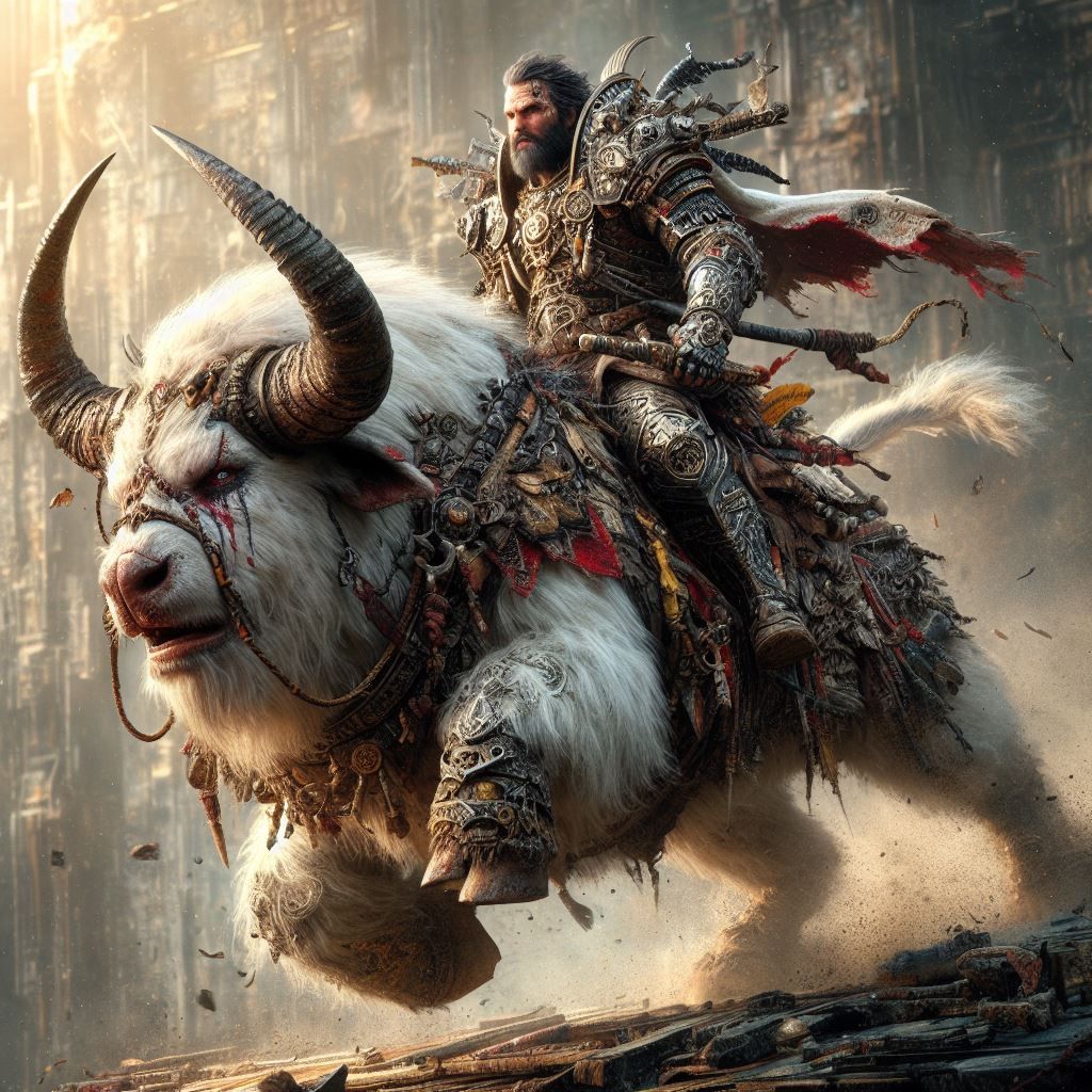 Knight On A White Buffalo