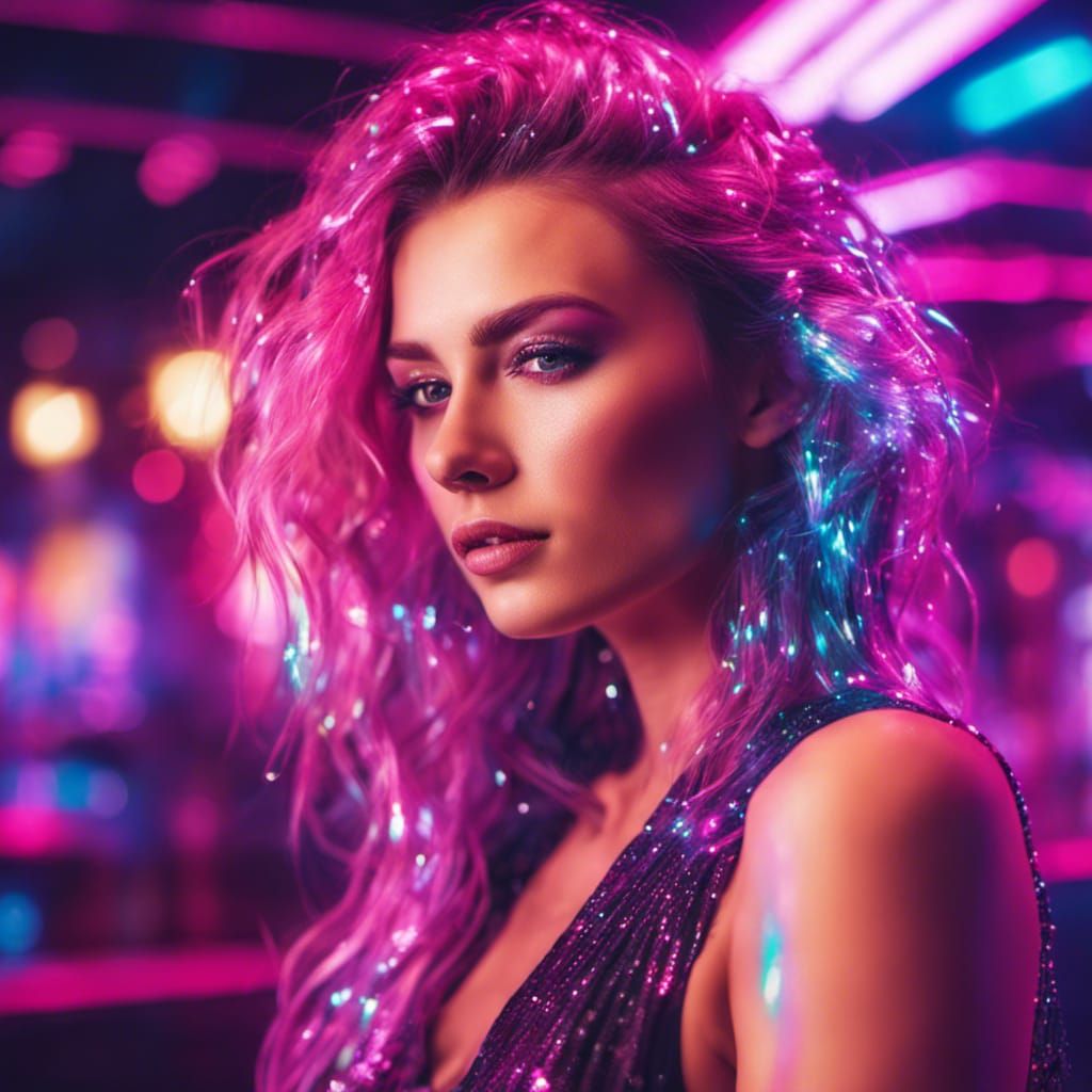Night club beautiful woman.
