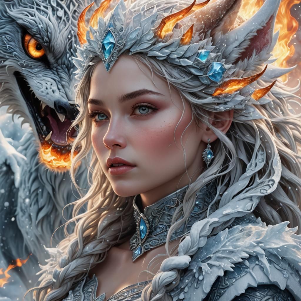Close-up Portrait Epic Masterpiece Maximalist Mysterious Mag...