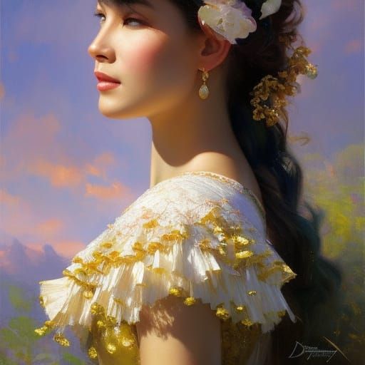 Closeup of gorgeous confident Tiana :: sunny day :: attracti...