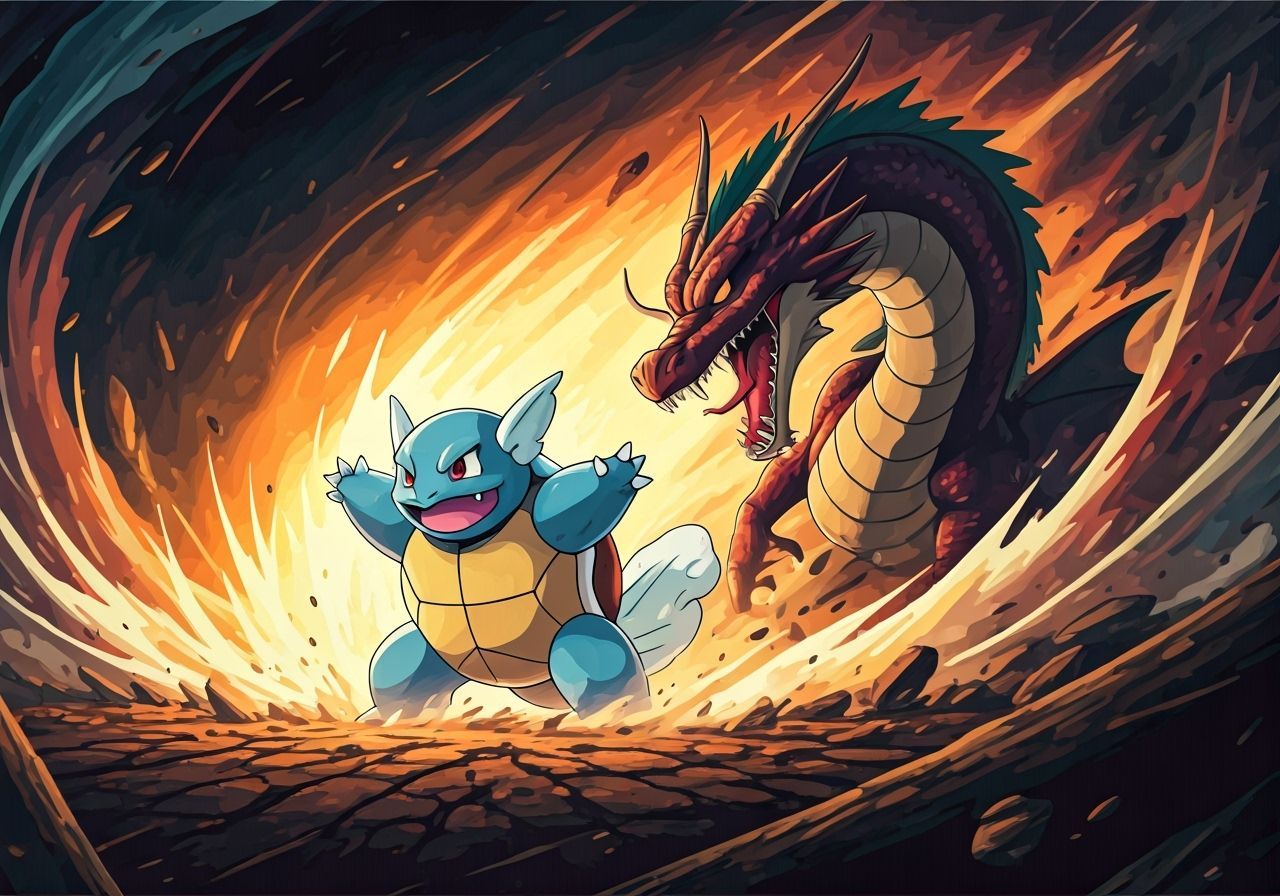 Wartortle vs. Dragon