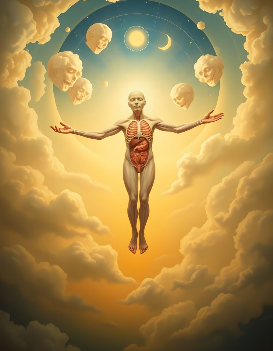 Surreal and Ethereal Representation of Human Life Cycle