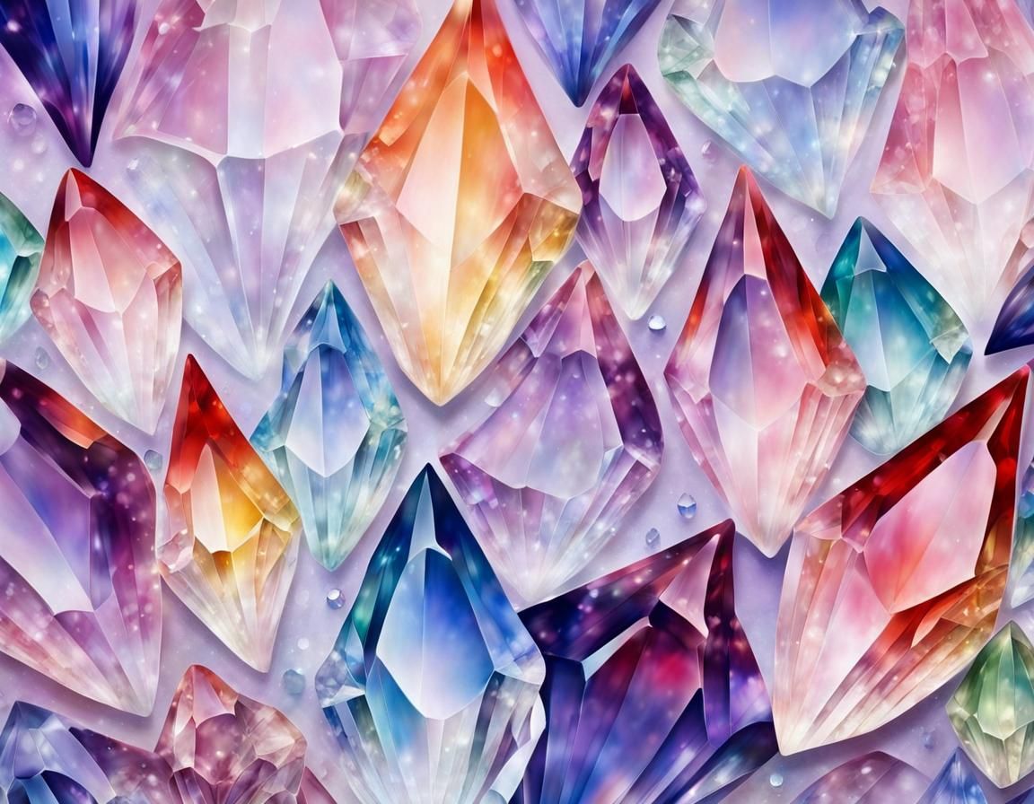 Colorful Crystals - AI Generated Artwork - NightCafe Creator