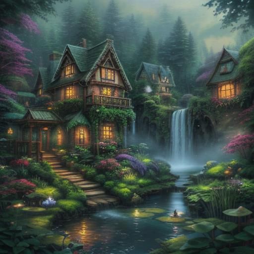 #Nomes
#magical Waterfall Garden
# Cute Nome Homes