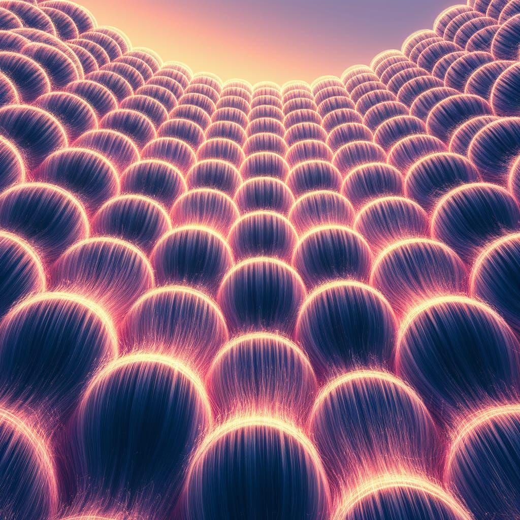 Ethereal Waterfall of Cascading Digital Art - AI Art