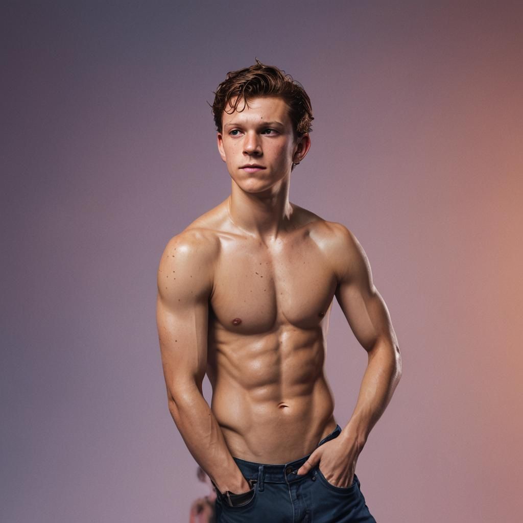 Tom Holland shirtless and without pants - AI Generated Artwork - NightCafe  Creator