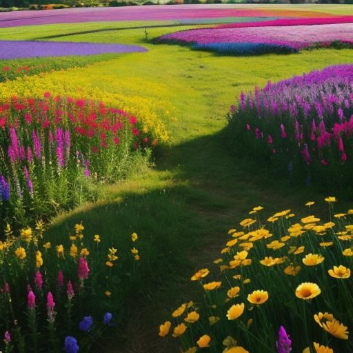 Beautiful flower meadow