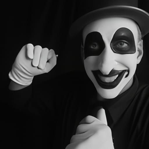 Sad Mime with World Globe