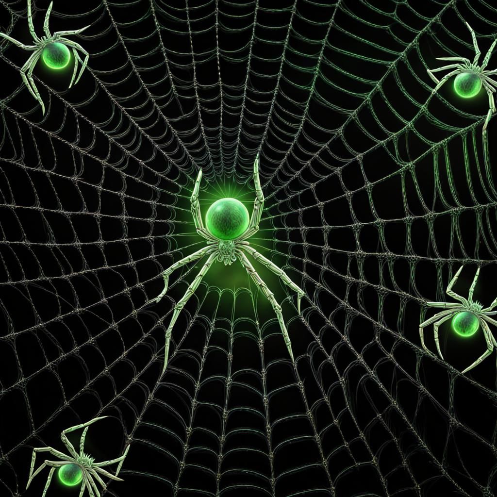 Radioactive Spiders - AI Generated Artwork - NightCafe Creator