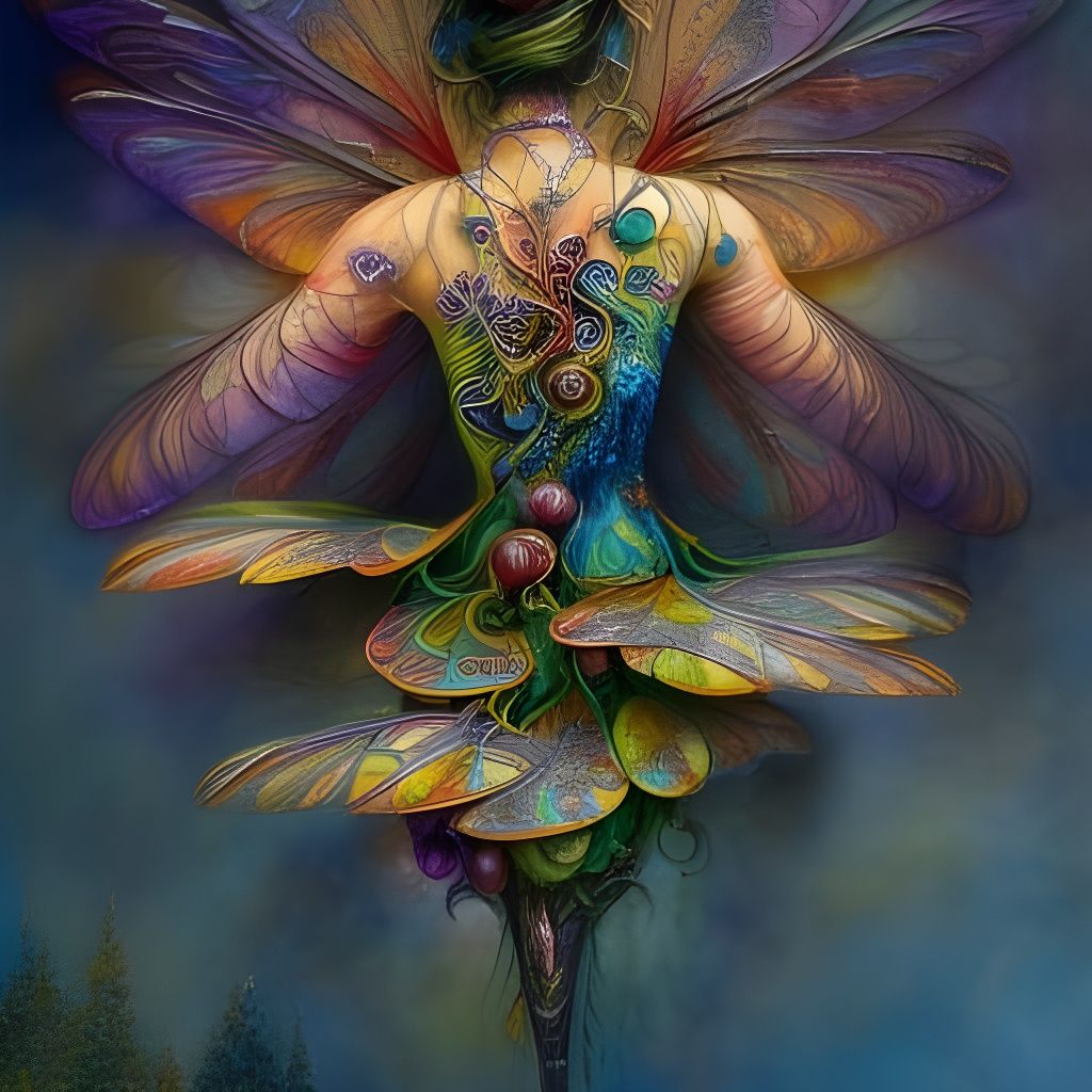 Dragonfly metamorphosis - AI Generated Artwork - NightCafe Creator