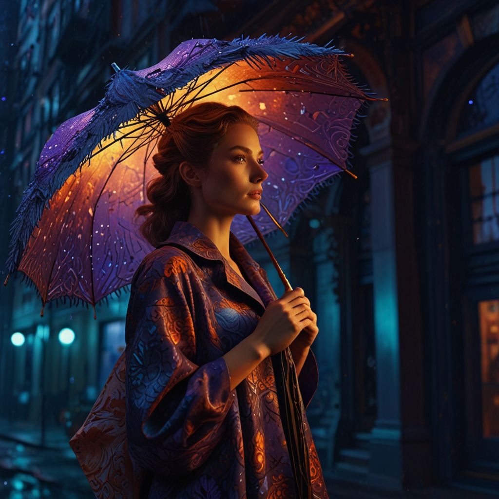 Lady with Magical umbrella