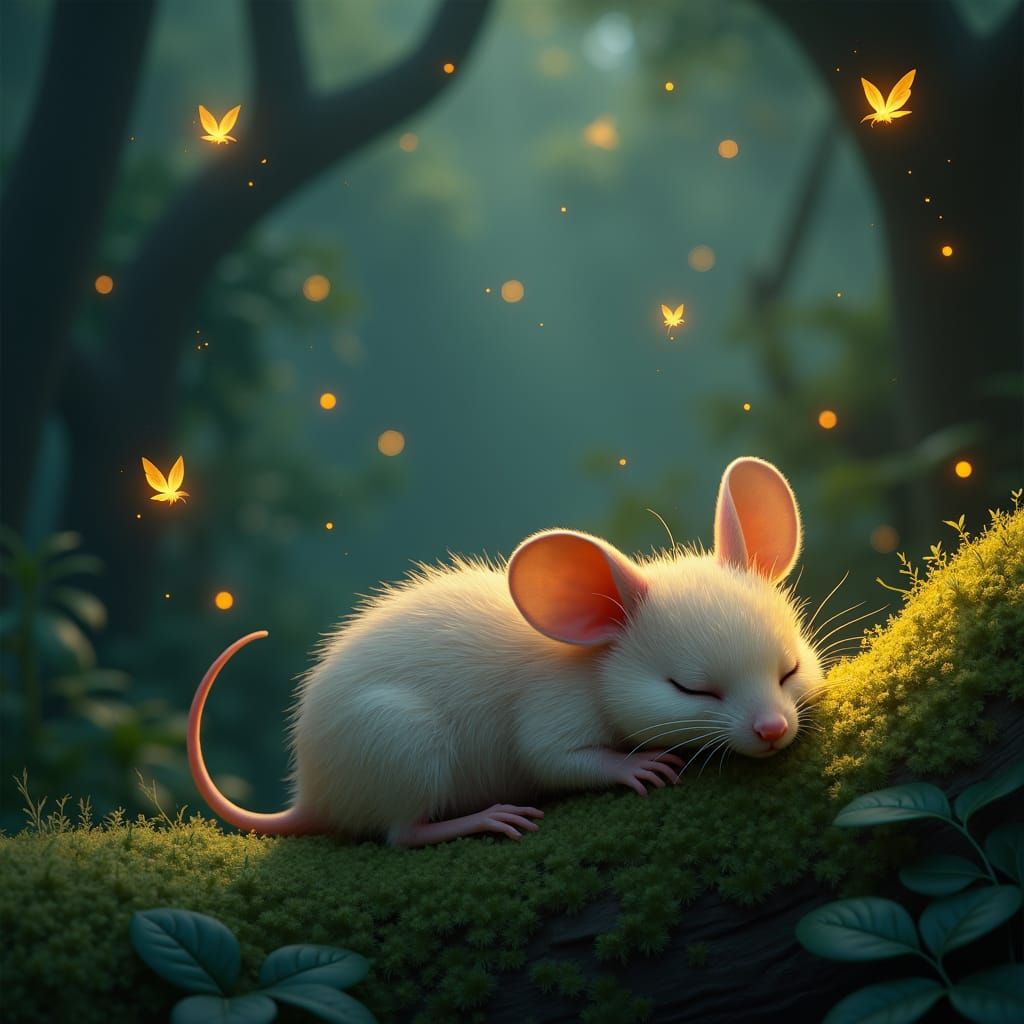 Sleepy Mouse  by @Bug
