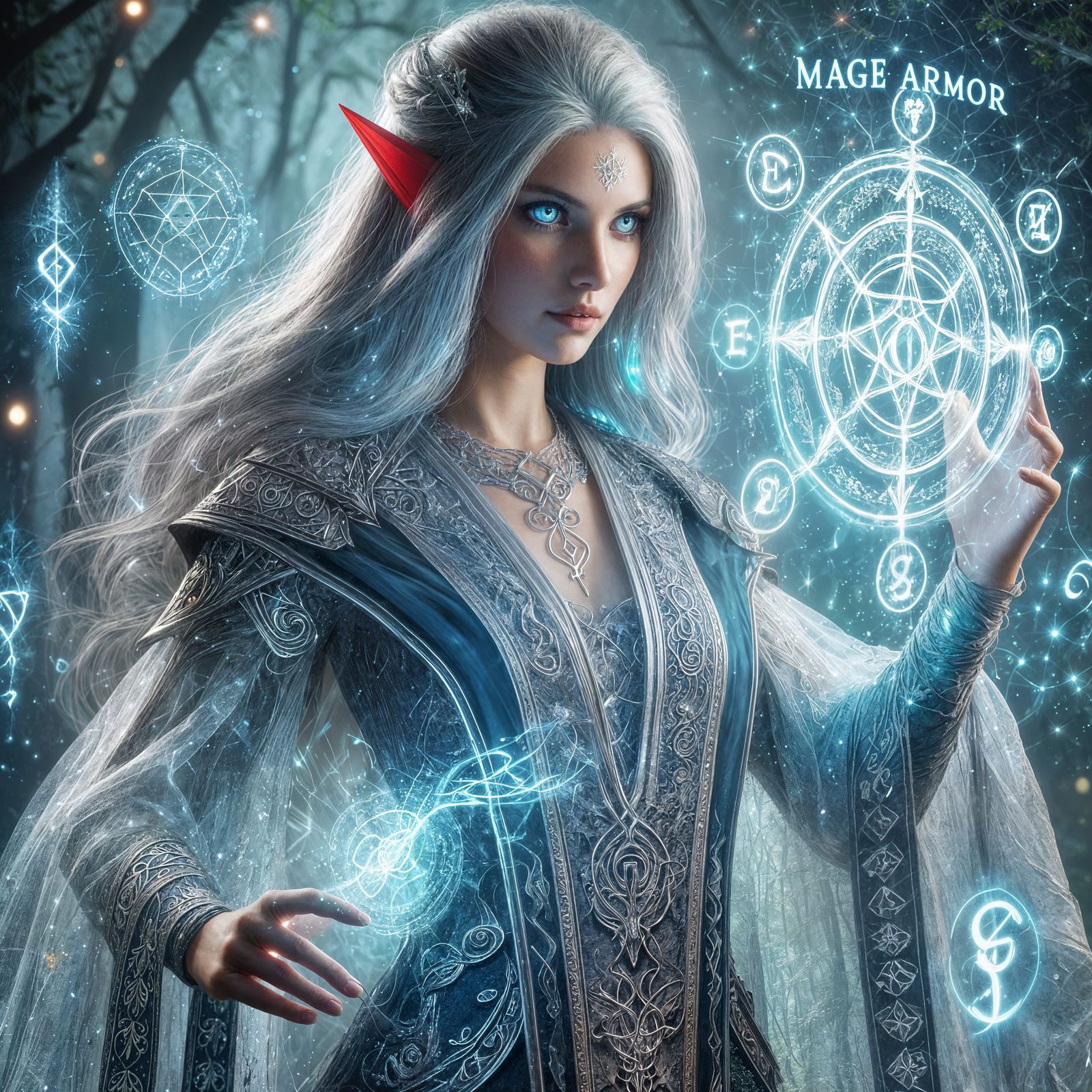 Cylithera casting "Mage Armor"