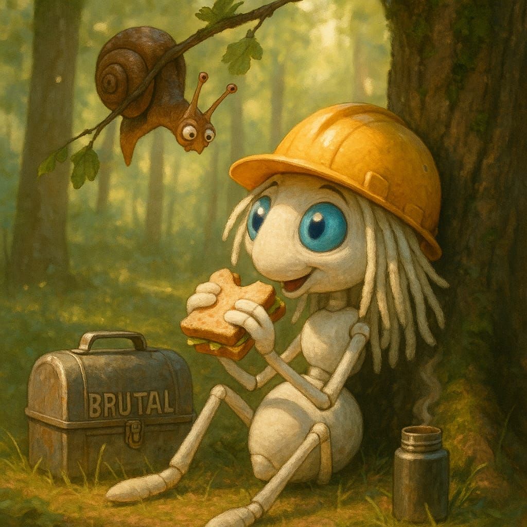 Lunch Break with a Curious little Snail