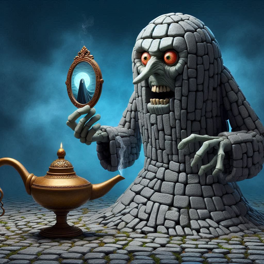 Ghoul, mirror and wonderlamp