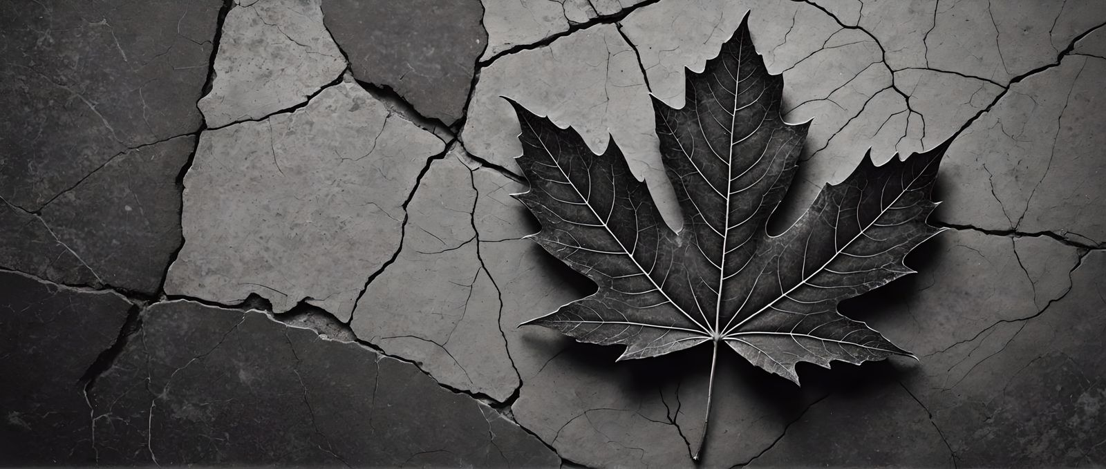 Maple Leaf on Stone