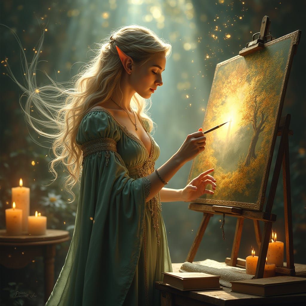 Enchanted Elf Painting