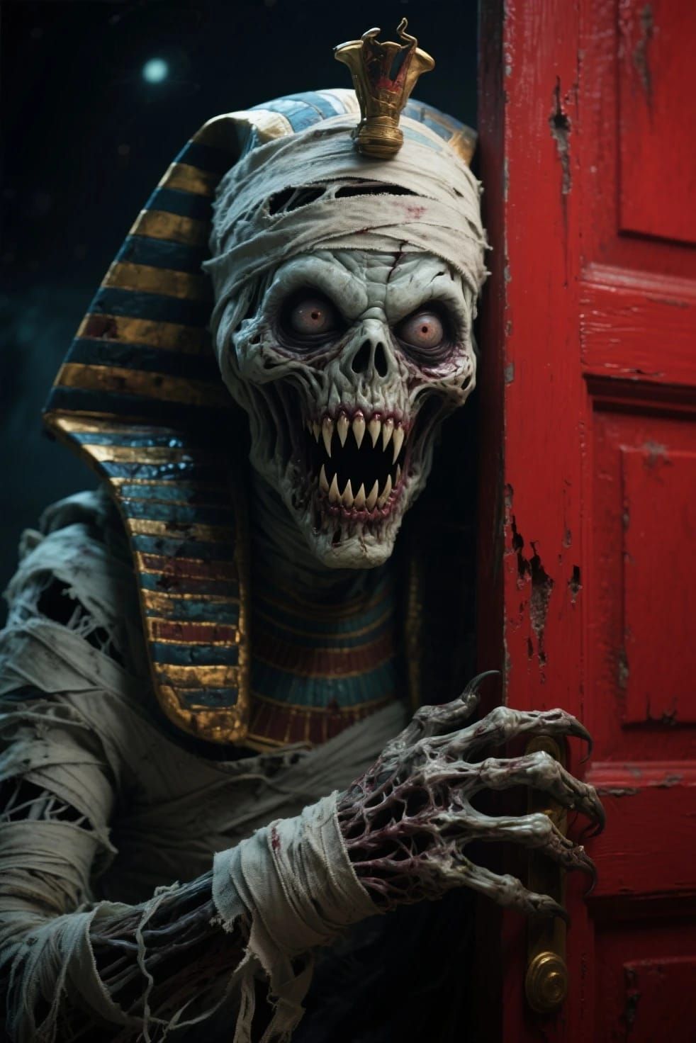 Terrifying Real life evil doer outer god Nyarlathotep the black pharaoh nephren ka himself very ominously looking right ...