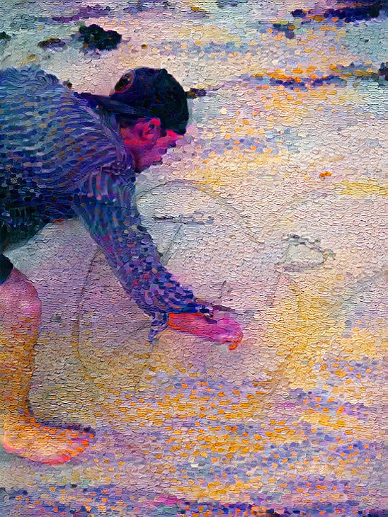 Initials in the sand