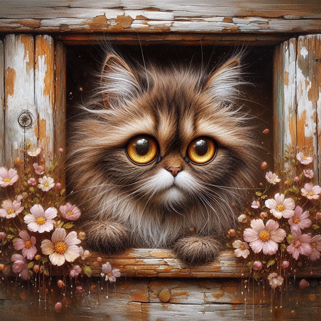 Max is leaning out of the window 😸😸😁