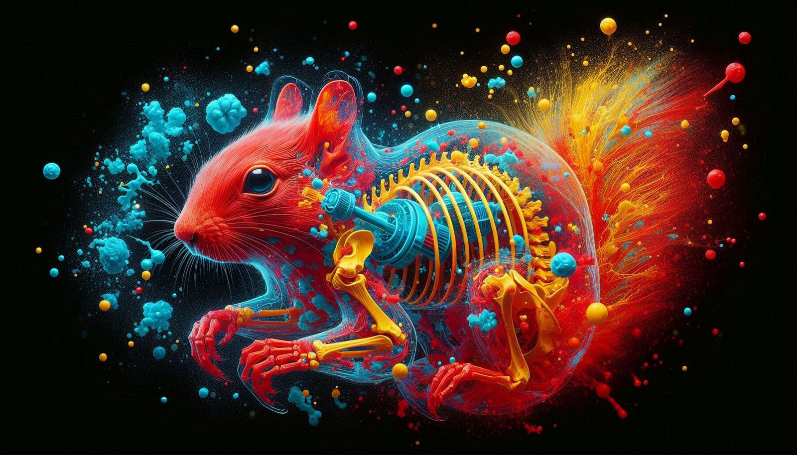 Colored X-Ray Mechanized Squirrel