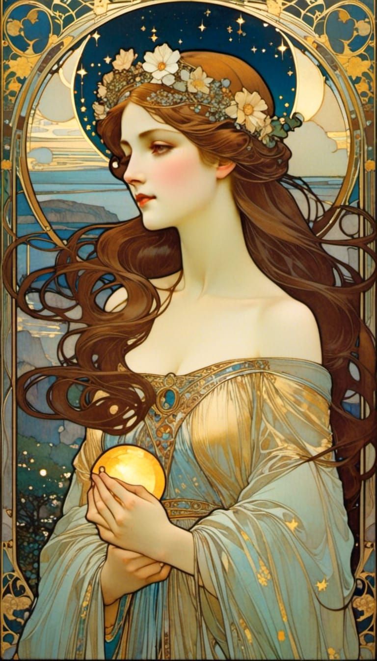 <lora:Art Nouveau:1.0> Princess and the golden ball
